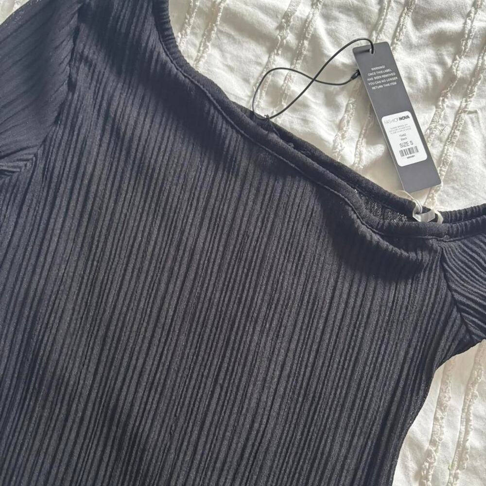 Fashion nova black swim coverup